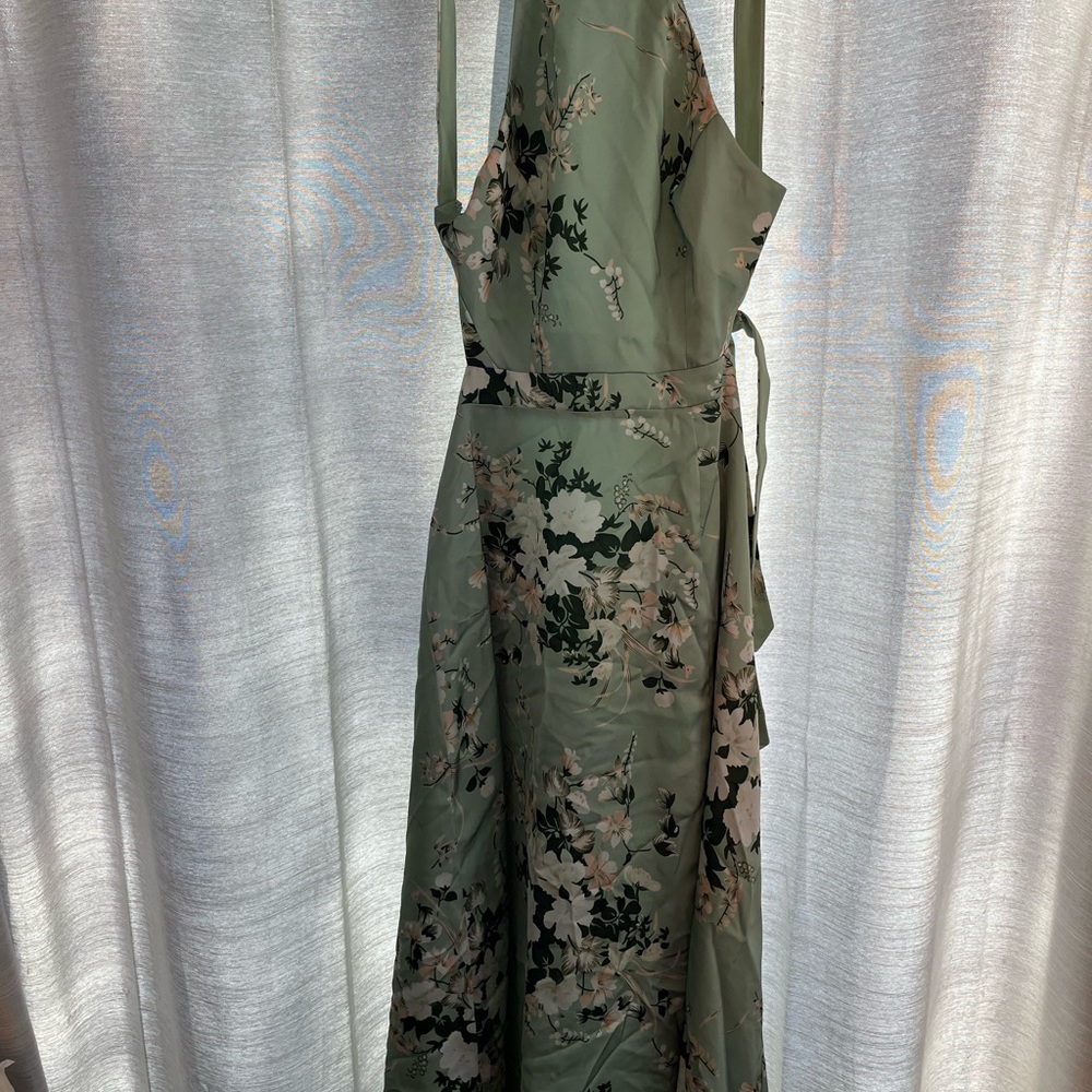 Azazie Sage Floral Maxi Dress